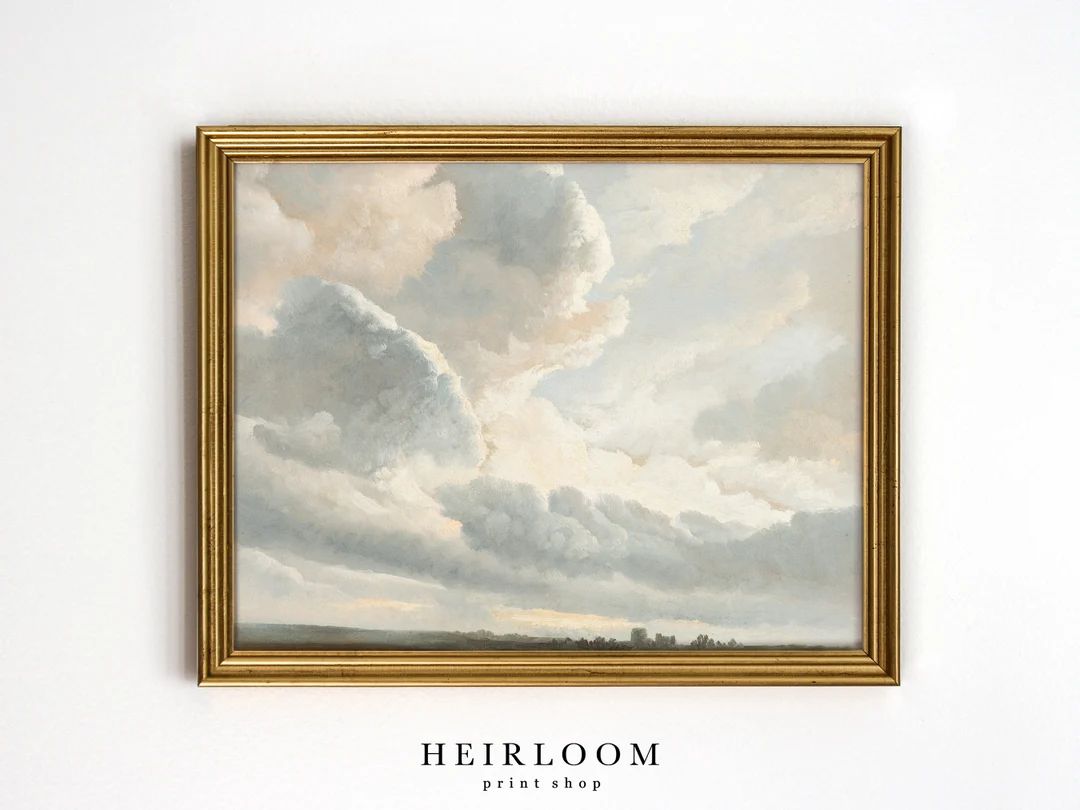 Cloud Painting | Antique Art | Nursery Prints | Heirloom ART PRINT | Cloud Study | Etsy (CAD)