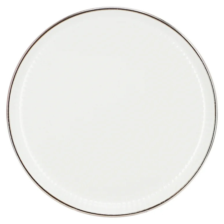 Elama Leo 16 Piece Stoneware Dinnerware Set In White - Walmart.com | Walmart (US)