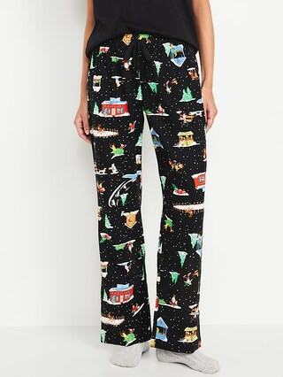 Mid-Rise Printed Flannel Pajama Pants | Old Navy (US)