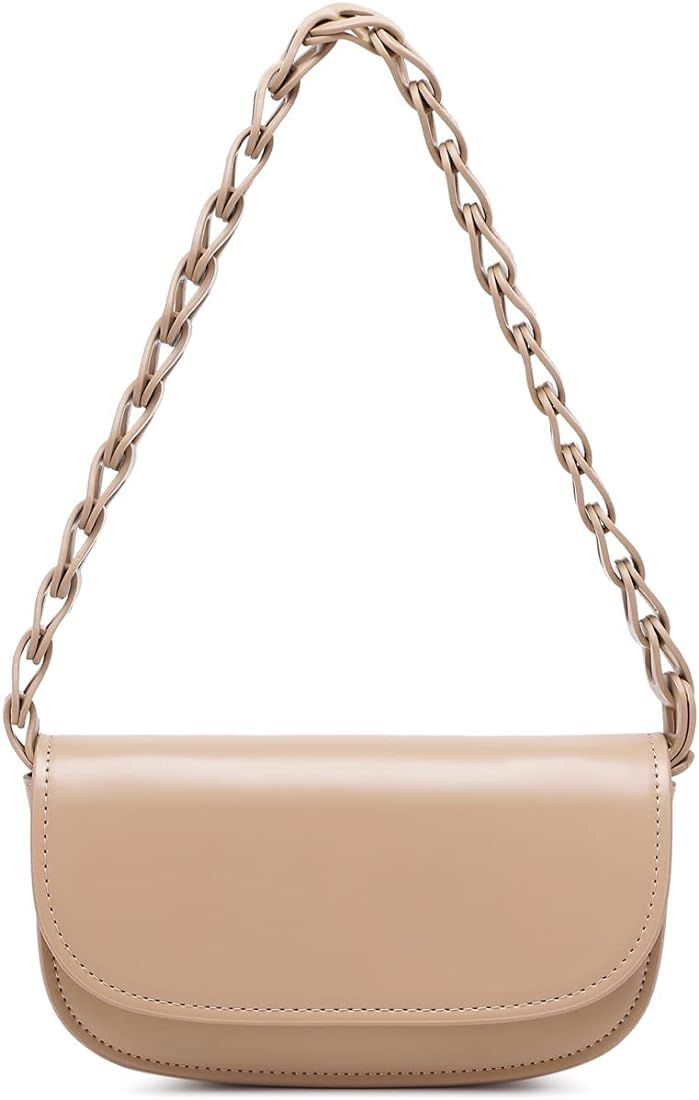 Leanoria Retro Classic Shoulder Handbag Vegan Leather Clutch Tote Bag Small Crossbody Bag 2 Strap... | Amazon (US)