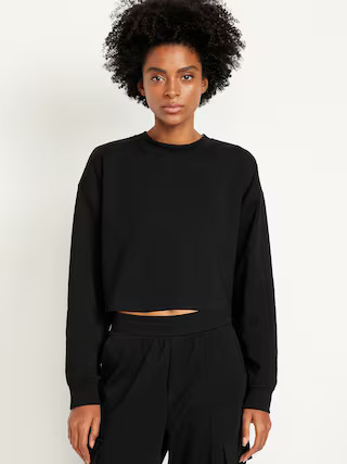 Dynamic Fleece Oversized Crop Sweatshirt | Old Navy | Old Navy (US)