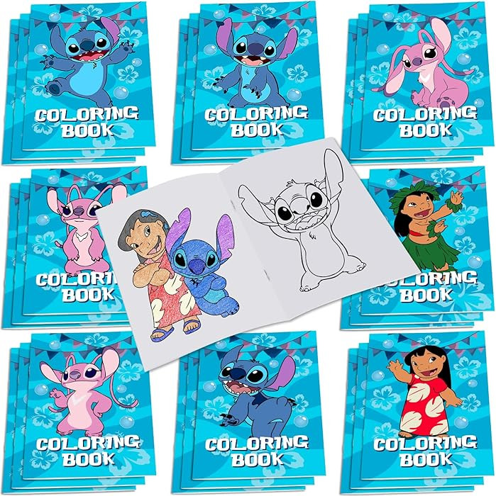 Stitch Party Supplies Coloring Books, 8 Styles | Amazon (US)