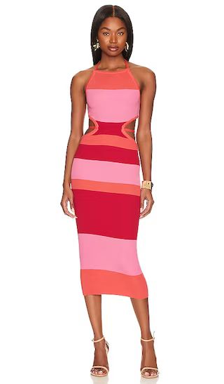 Emlyn Stripe Knit Dress in Pink Multi | Revolve Clothing (Global)