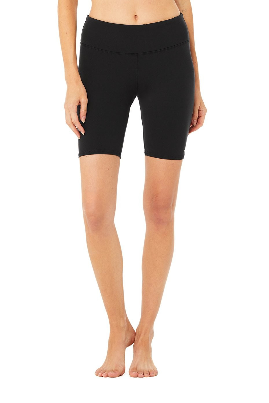 Alo YogaÂ® | Airbrush Biker Short in Black, Size: Medium | Alo Yoga (US)