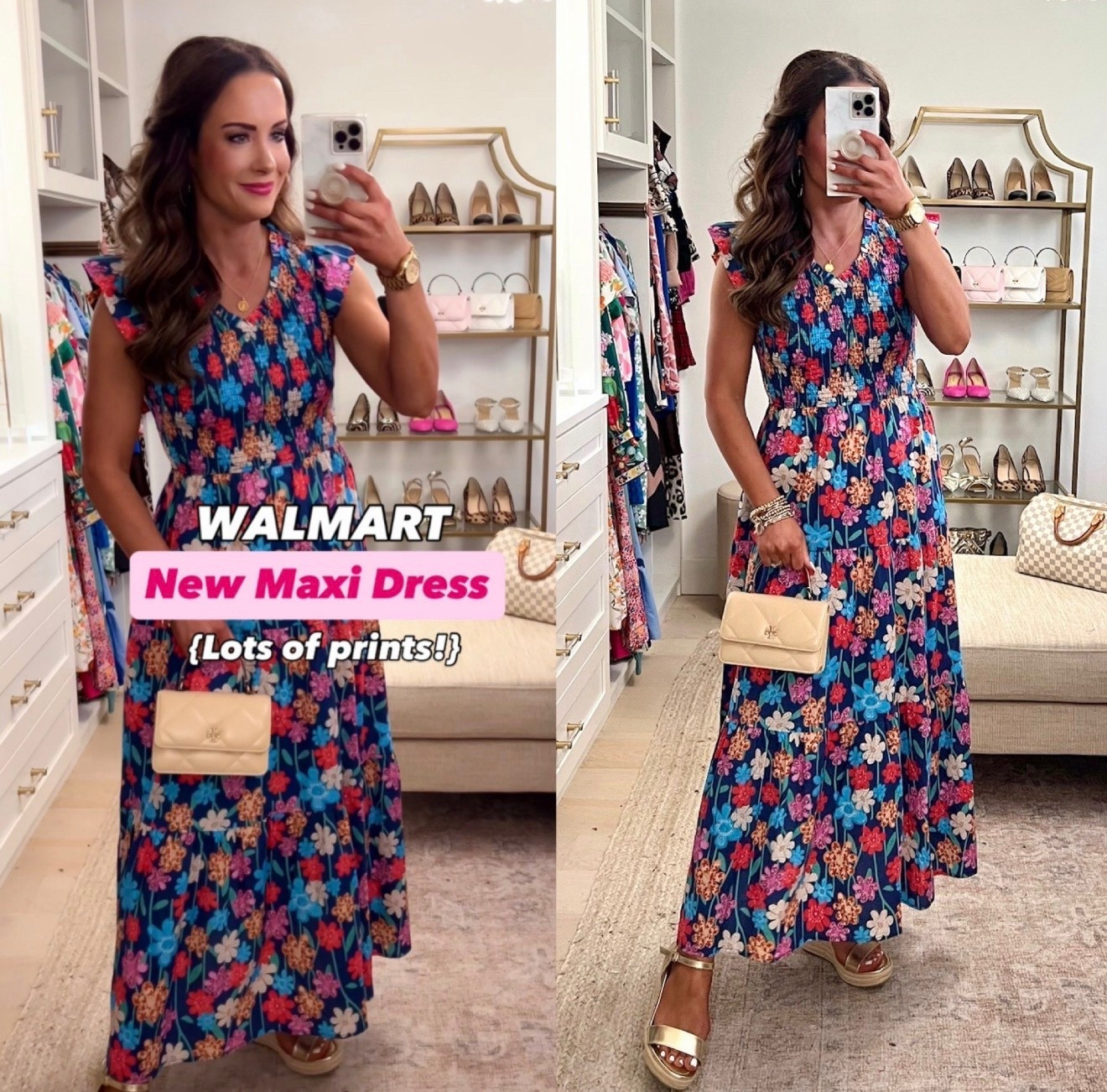 Cutest new floral dress in more prints! Wearing size S. Scroll to shop! Follow us for more! ❤️