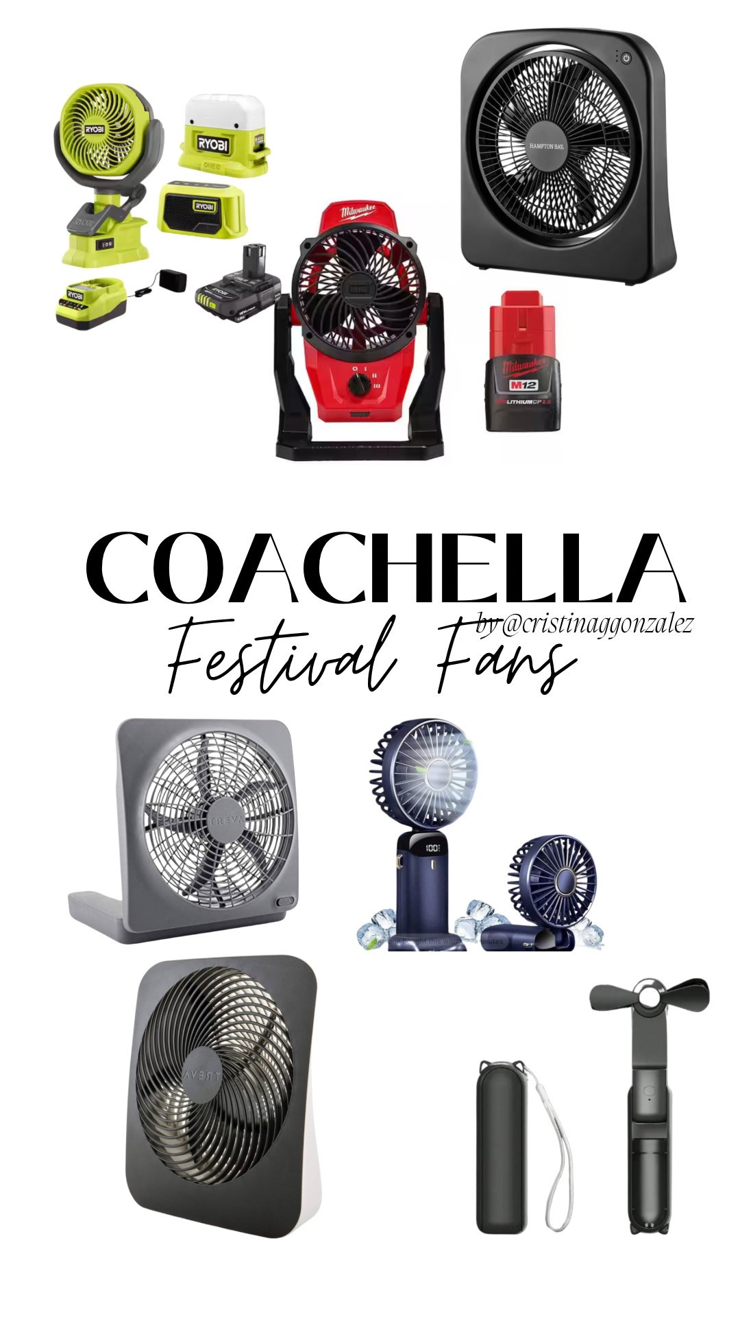 Portable fans for festival camping 