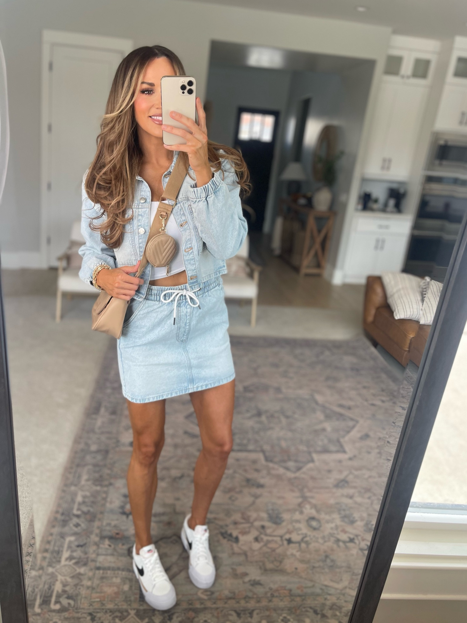 Restocked! Run and snag this adorable set from Walmart 💁‍♀️! Wearing a size small in each. The jacket is $24.50 and the skirt is $14.50! Comment LINK and I will send you a DM!

#LTKunder50 #LTKsalealert #LTKstyletip