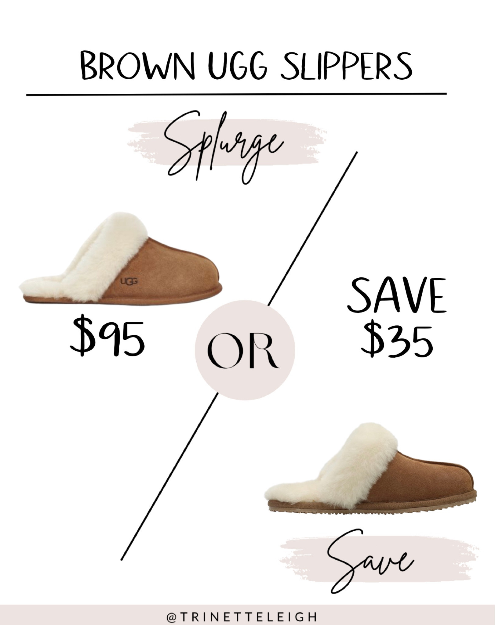 Save vs splurge. Brown Ugg slippers for women. Light brown slippers. Camel slippers. Fuzzy slippers. Gift for women. Gift for Valentine’s Day. LTK under 50.

#LTKunder50 #LTKshoecrush #LTKGiftGuide