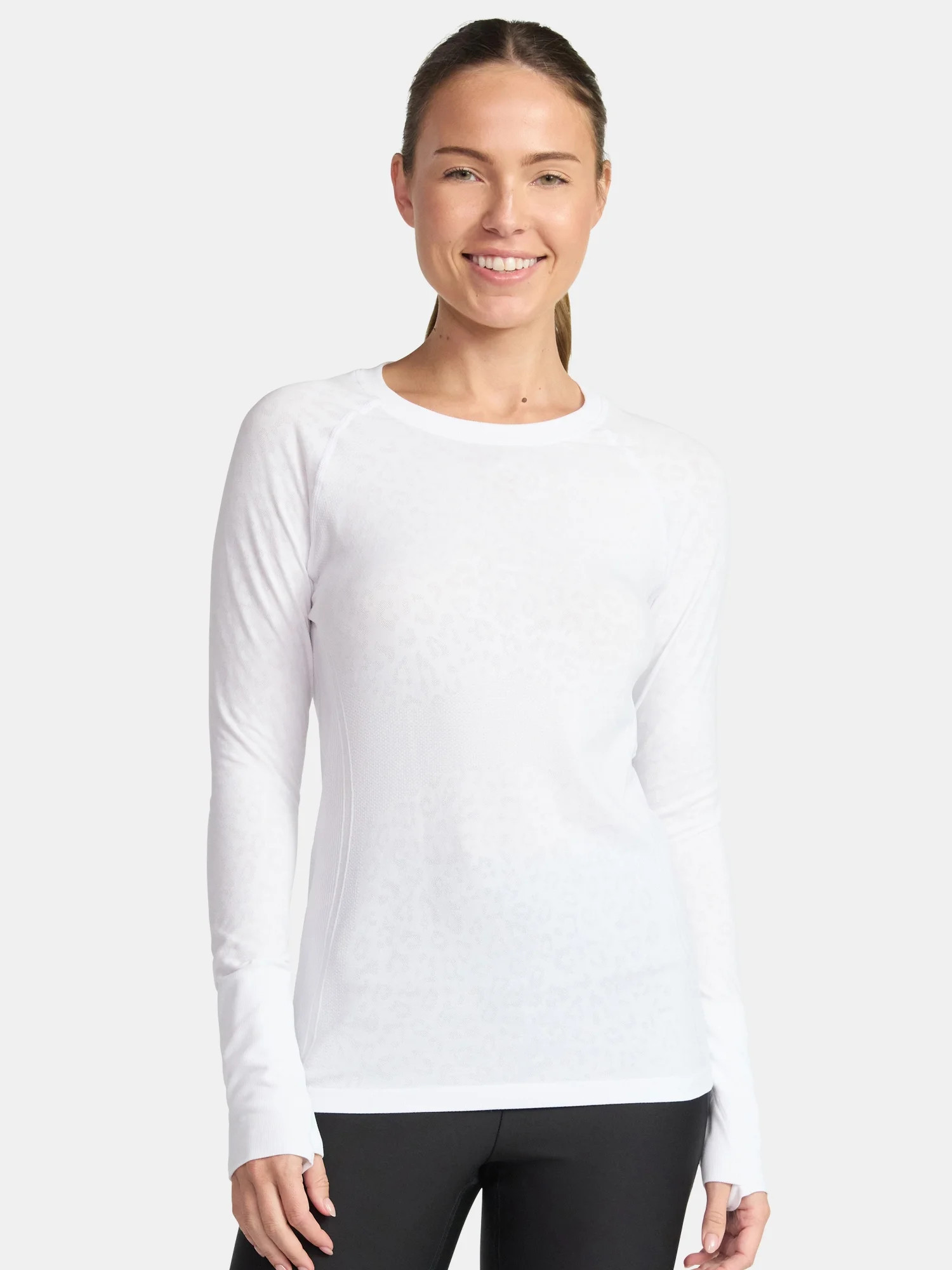 Avia Women's Seamless Tee with Long Sleeves, Sizes XS-XXXL | Walmart (US)