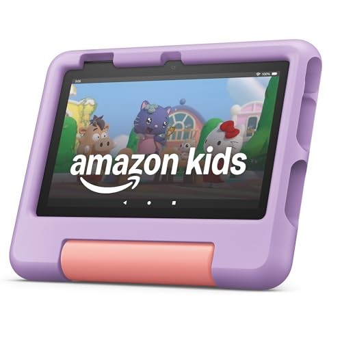 Amazon Fire 7 Kids tablet (newest model) ages 3-7. Top-selling 7" kids tablet on Amazon. Includes ad-free and exclusive content, easy parental controls, 10-hr battery, 16 GB, Purple | Amazon (US)