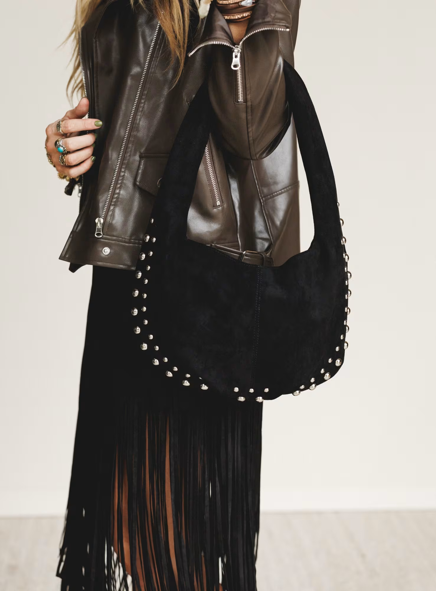 Studded Hobo Bag — Three Bird Nest | Three Bird Nest
