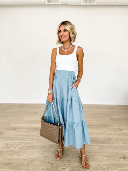 This Amazon maxi skirt has been on repeat for me! It could easily carry into fall! Wearing a size small! 

Loverly Grey, Amazon find 

#LTKfindsunder50 #LTKstyletip #LTKSeasonal