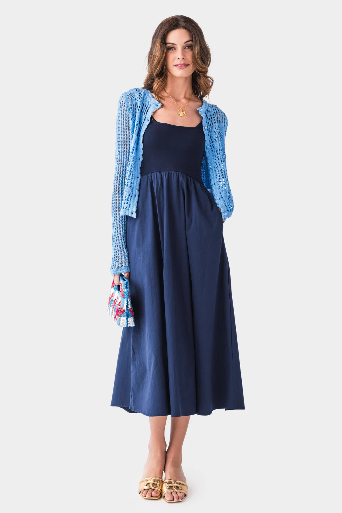 Bailey Rose Button Up Knit Crochet Cardigan | Social Threads