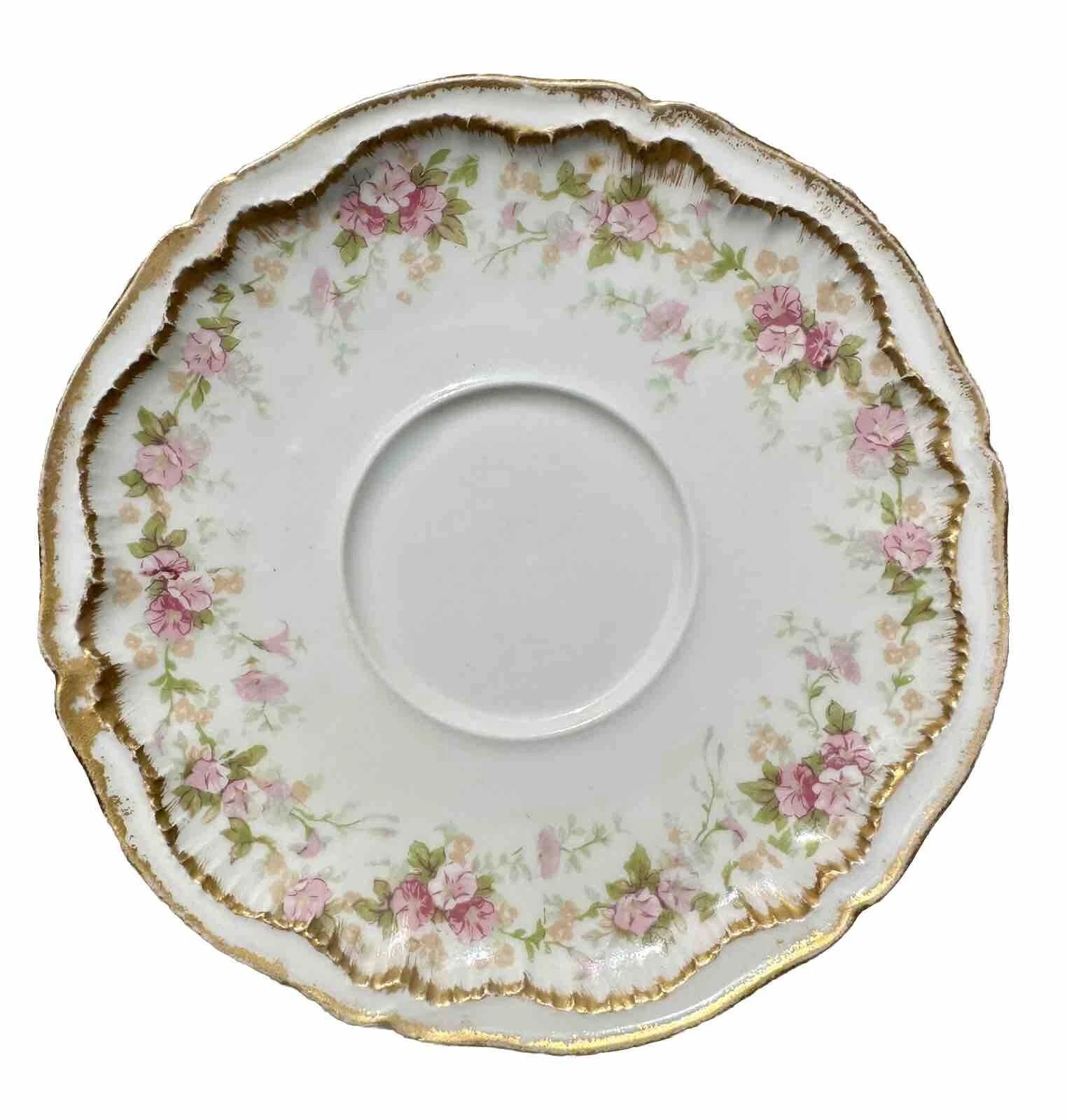 Antique Theodore HAVILAND Limoges France For S. C. Company SAUCER Flowers Gold | eBay US
