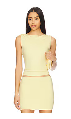Lovers and Friends Lainey Top in Light Yellow from Revolve.com | Revolve Clothing (Global)