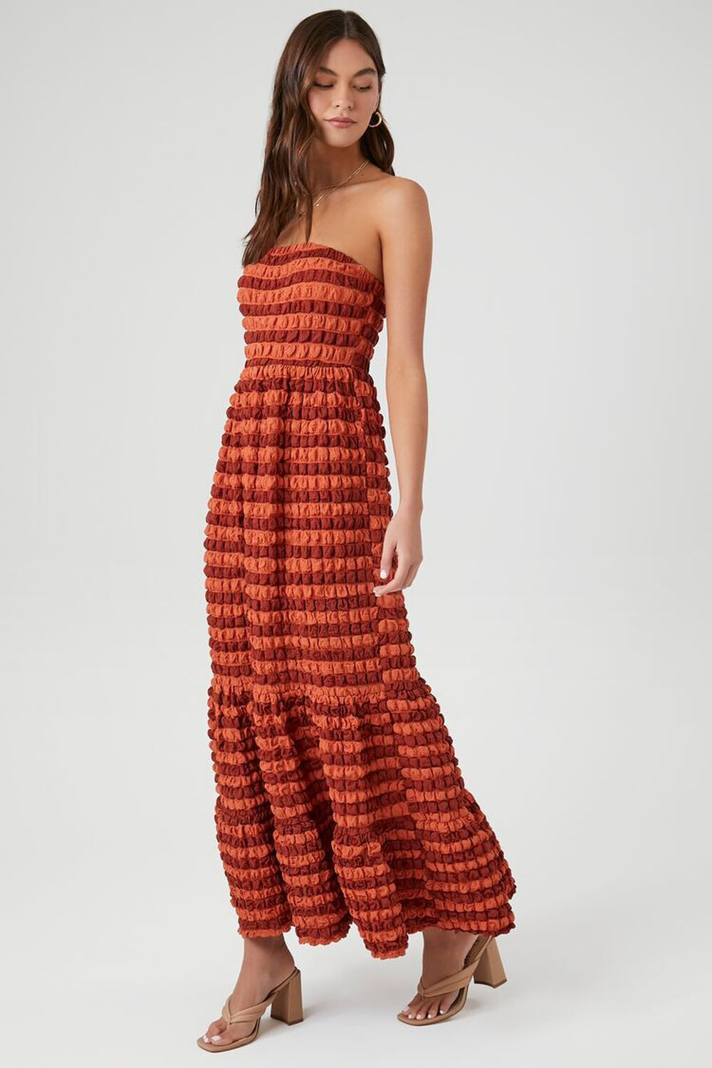 Textured Striped Maxi Dress | Forever 21 (US)