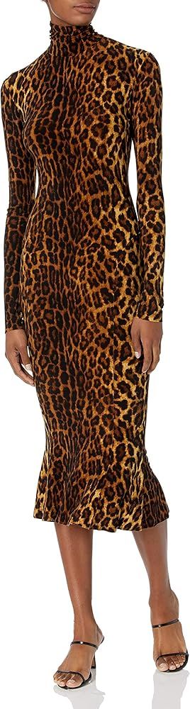 Norma Kamali Women's Long Sleeve Turtleneck Fishtail Dress | Amazon (US)