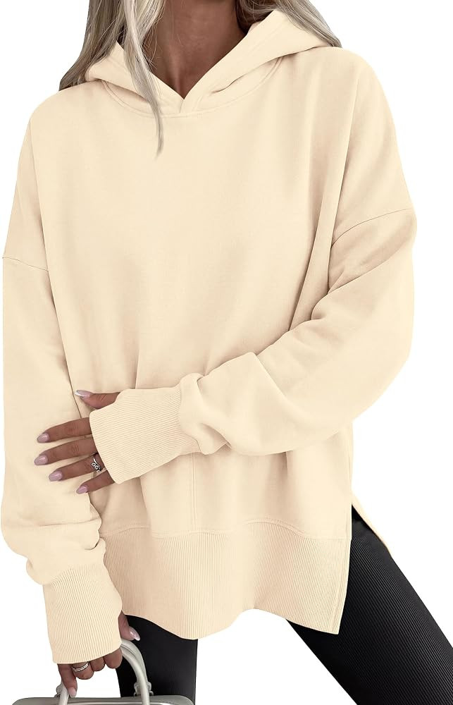 PRETTYGARDEN Womens Oversized Hoodies Side Slit Sweatshirts | Amazon (US)