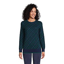 Women's Lofty Jacquard Crew Sweater | Lands' End (US)