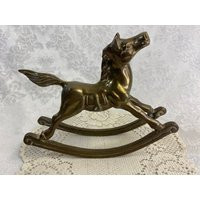 Brass Rocking Horse Figurine Or Paperweight 6 | Etsy (US)