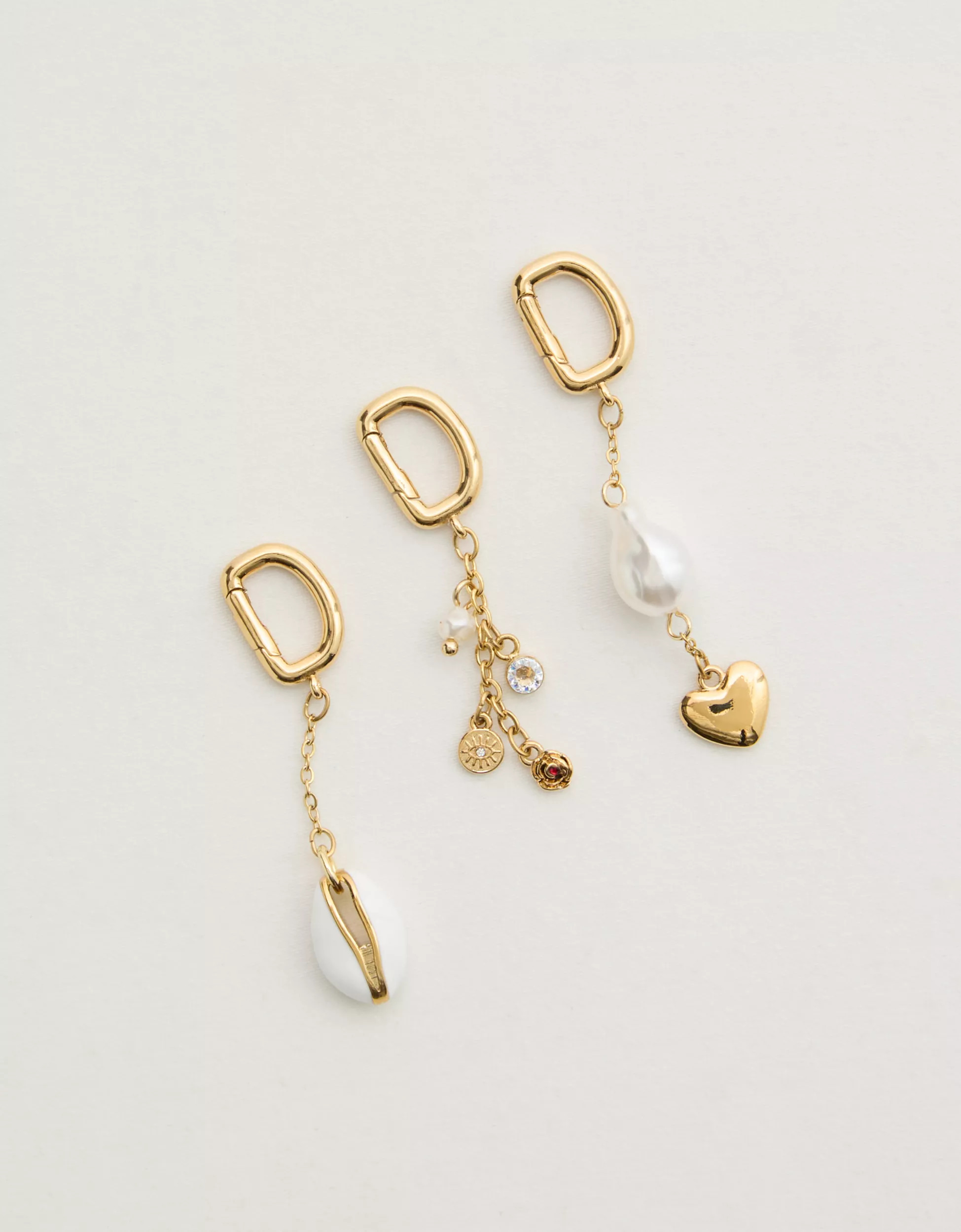Aerie Pearl And Heart Bikini Charm 3-Pack | American Eagle Outfitters (US & CA)