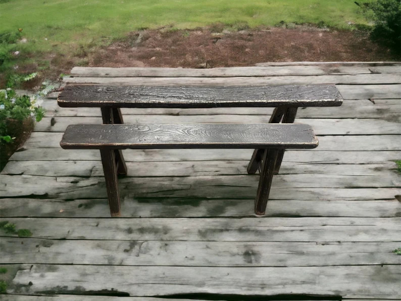 Black Antique Vintage Bench Handmade Size and Finish Vary - Etsy | Etsy (US)