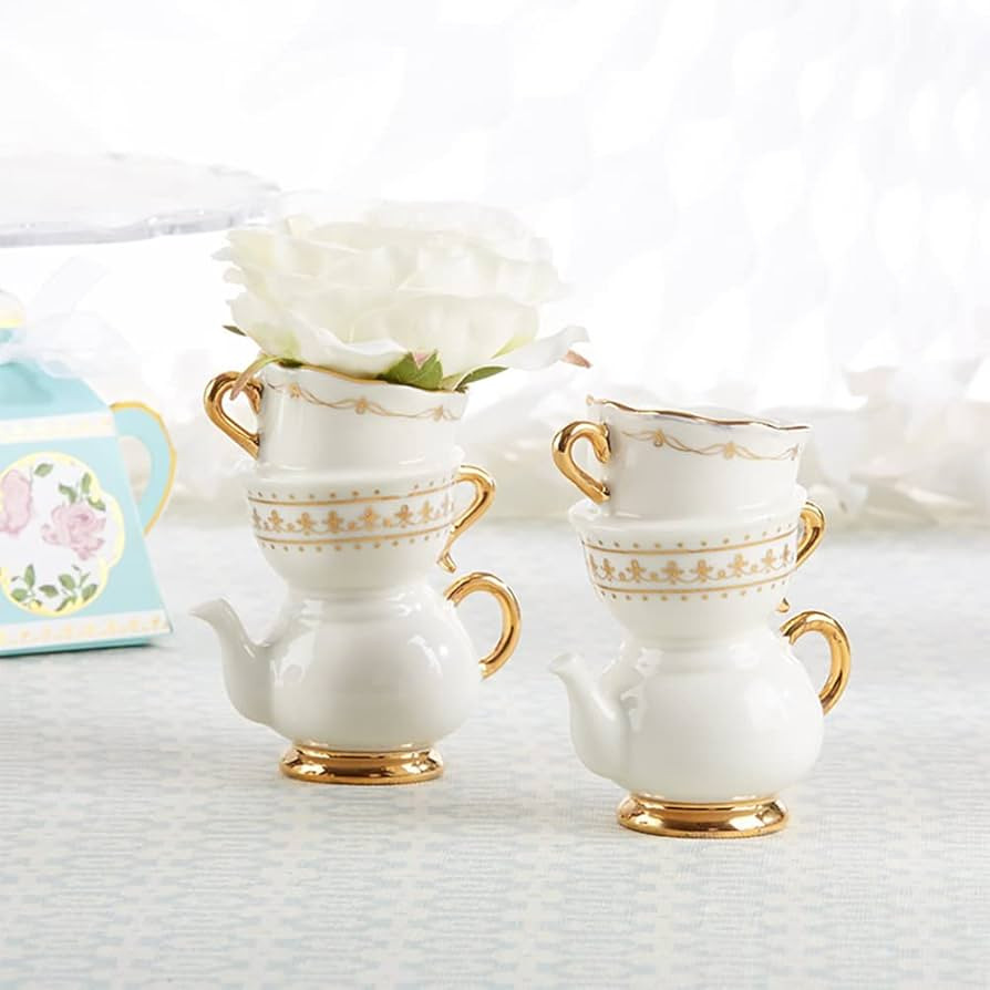 Kate Aspen Vintage Tea Party Antique Look Ceramic Bud Vases (Set of 2), Party Favor, Take Home Gi... | Amazon (CA)
