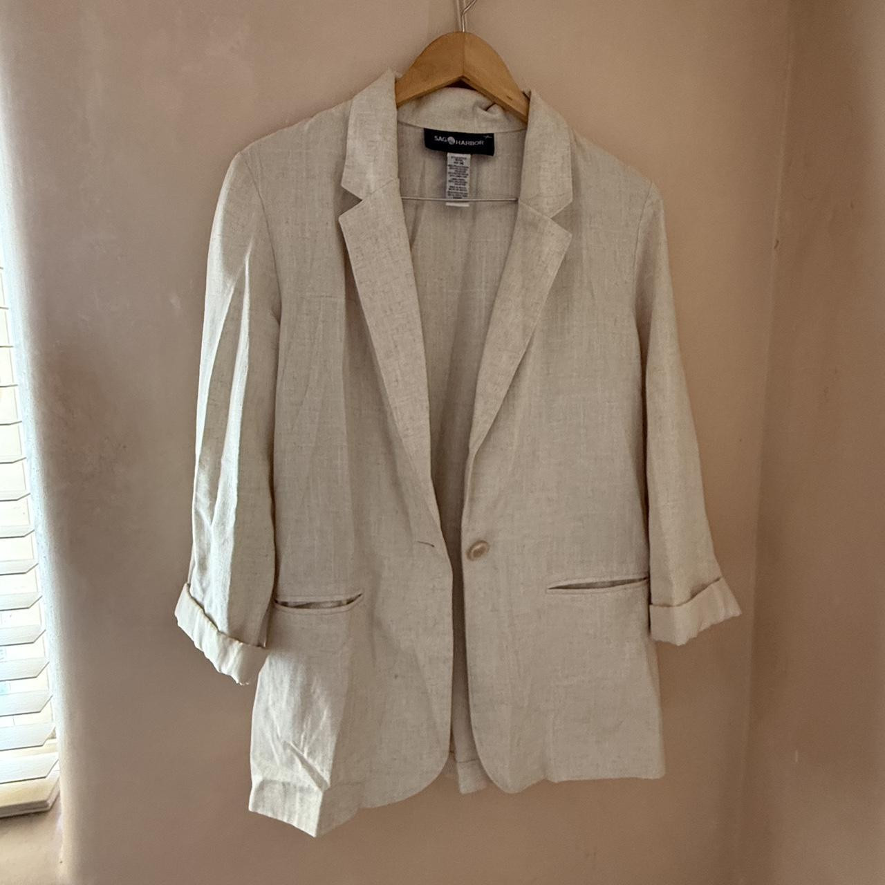 VTG linen Blend oversized blazer. Drapes so... | Depop | Depop US