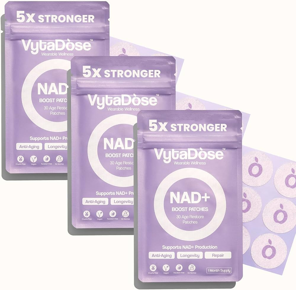 NAD+ Boost Patches | Wellness & Cellular Support | 5X Stronger Formula | NMNH, Resveratrol, Hyalu... | Amazon (US)