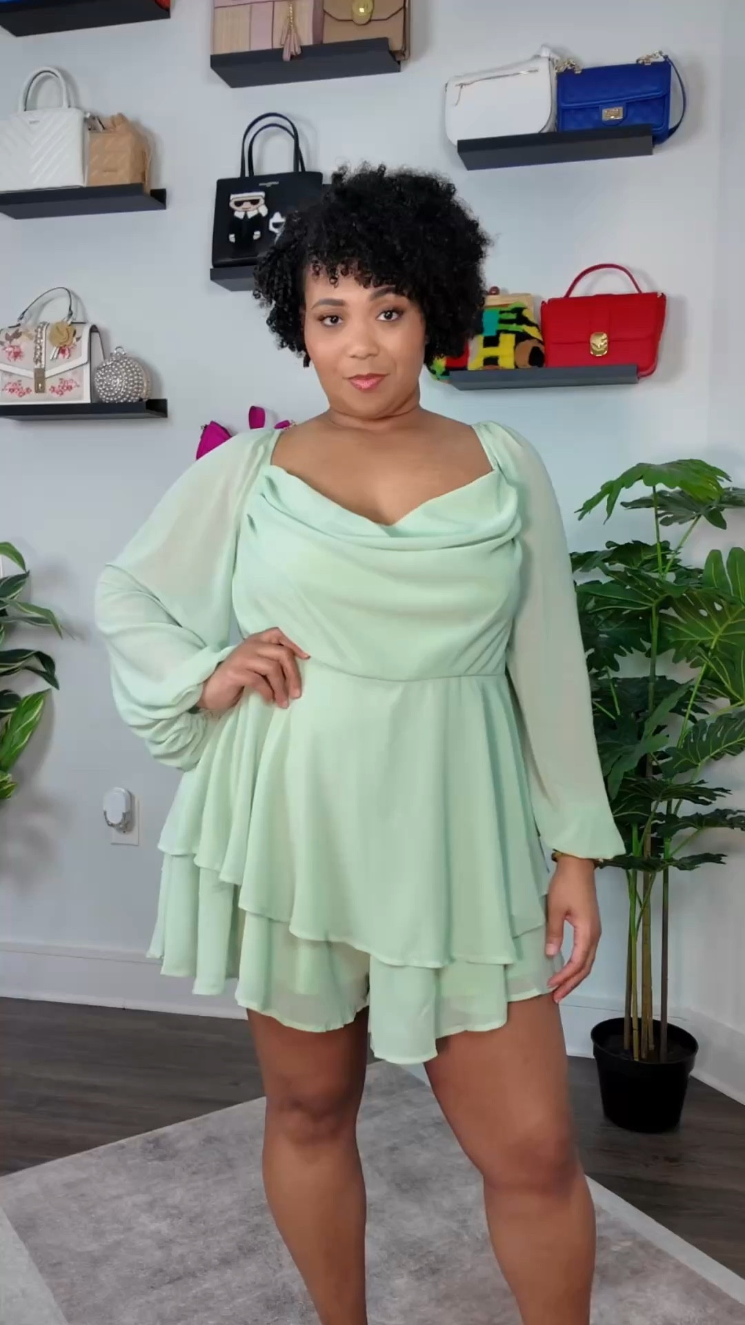 Sage Green Flowy Romper 

#LTKPlusSize