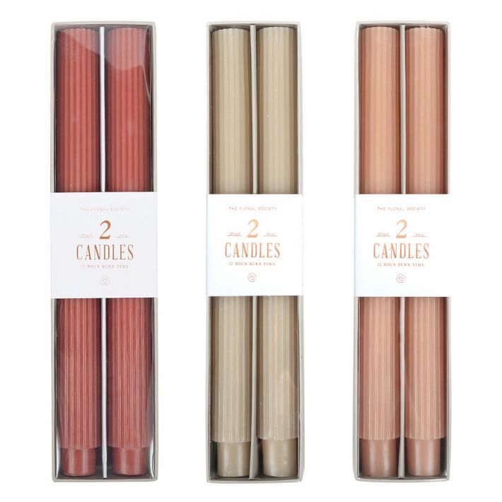 Floral Society 10" Fancy Taper Candles | West Elm (US)