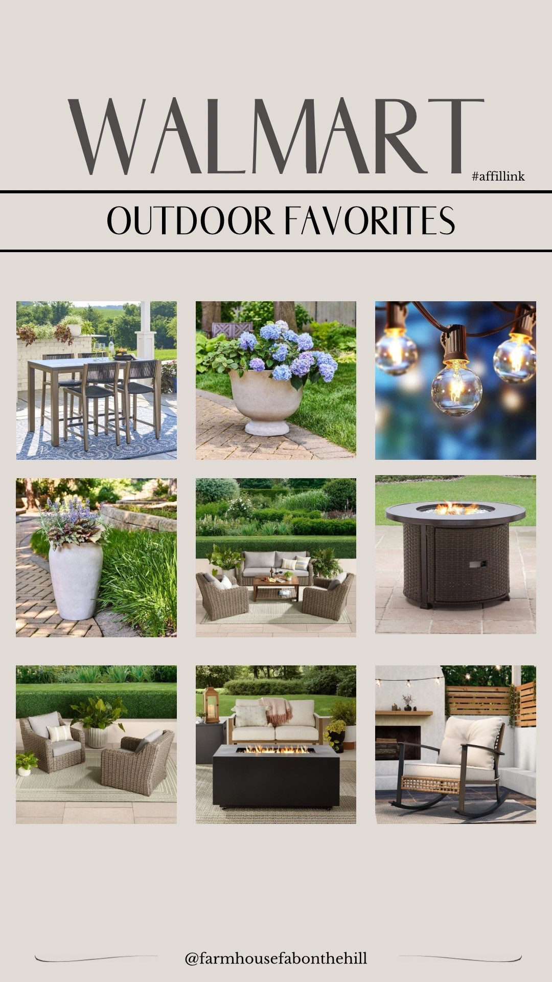 Walmart- outdoors- furniture, planters and more to create the cozy space for l ss

#LTKSeasonal #LTKHome