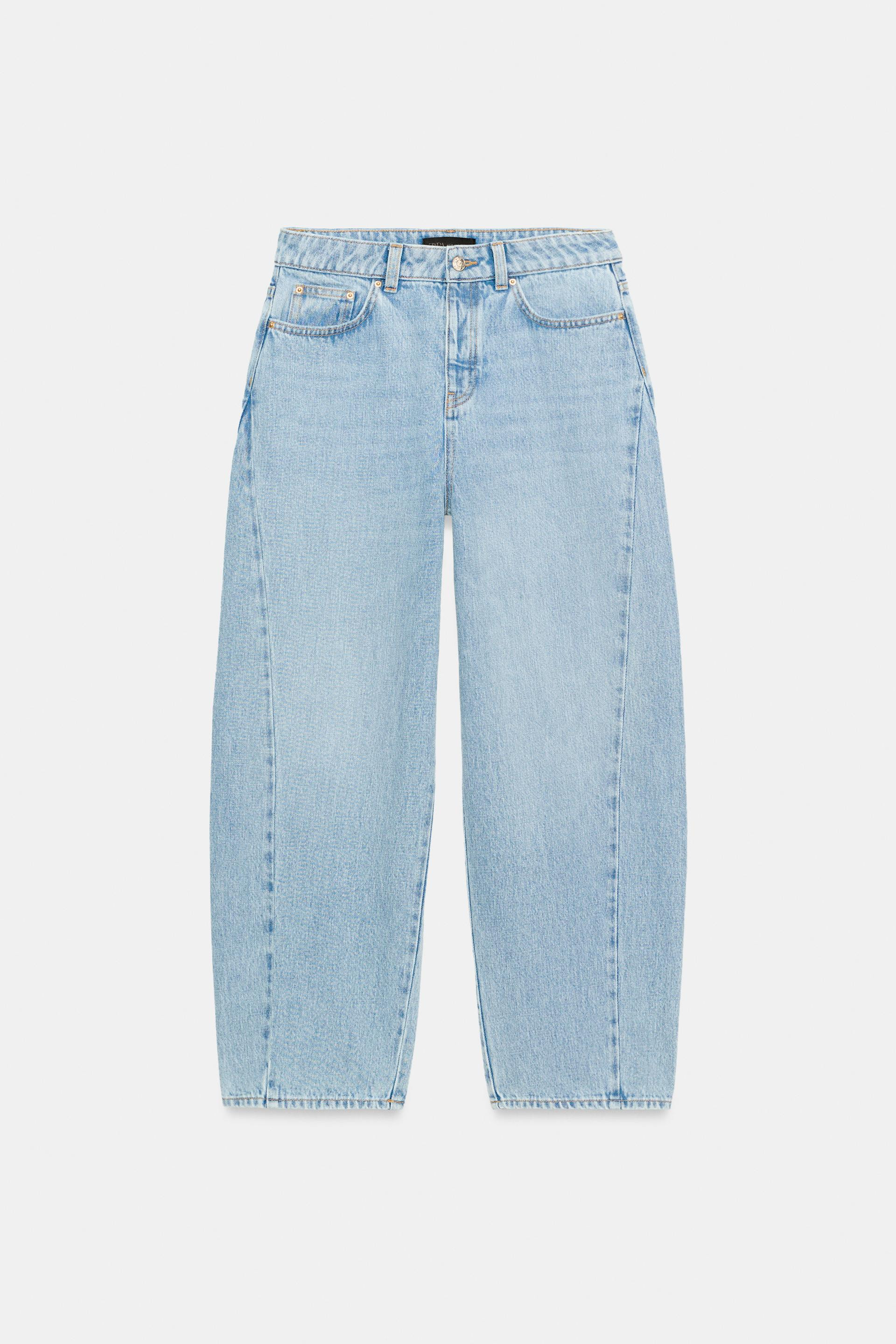 Z1975 HIGH-WAIST SEAMED BARREL JEANS | Zara US