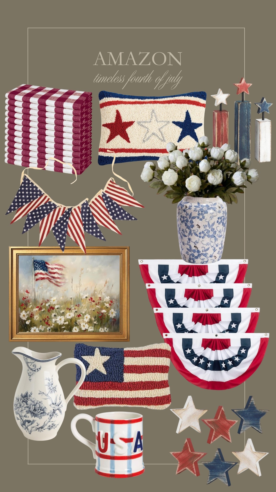 Amazon 4th of July roundup 😍🇺🇸 Love these red, white, and blue timeless home finds for the summer season! 

#LTKHome #LTKSeasonal