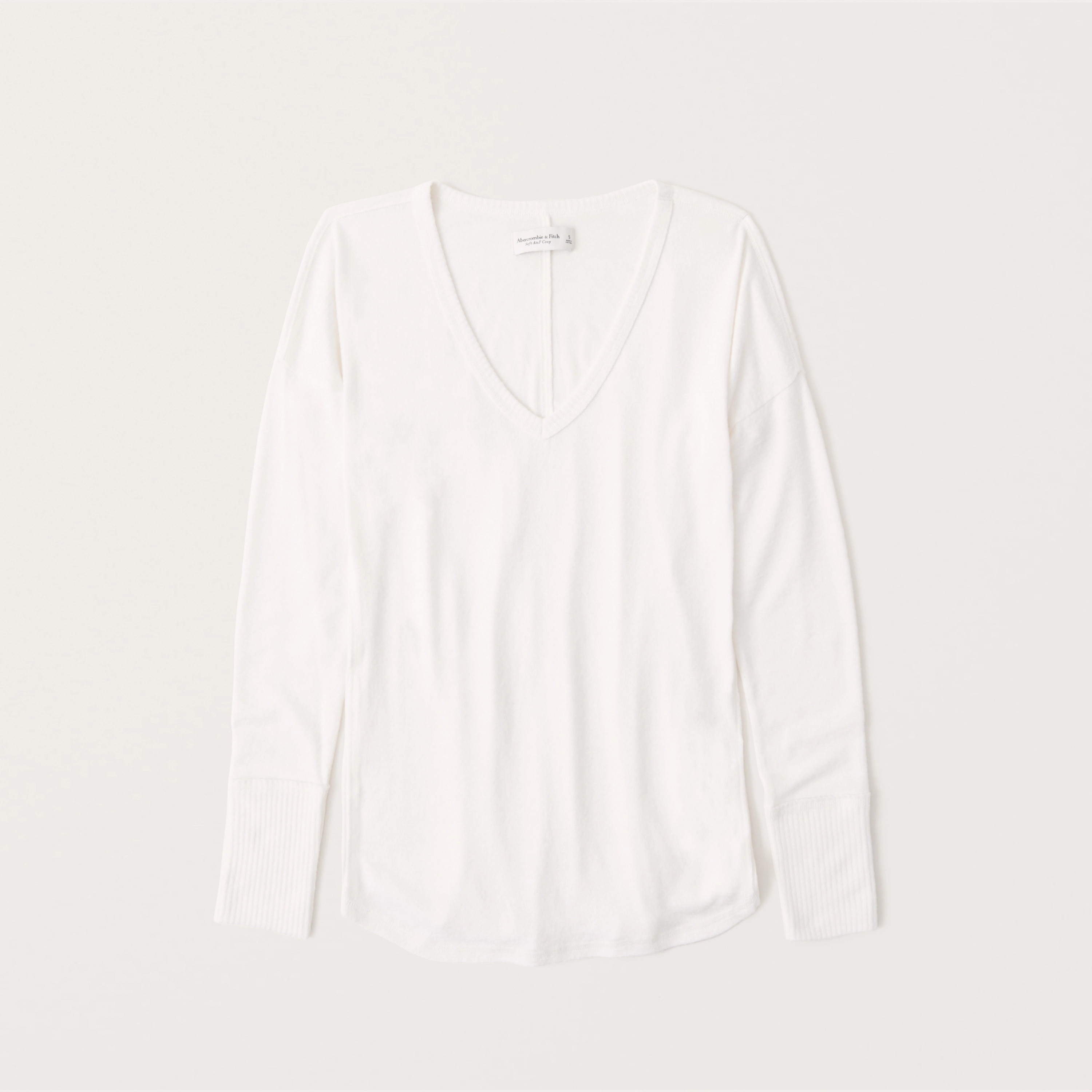 Cozy Long-Sleeve V-Neck Legging Tee | Abercrombie & Fitch (US)