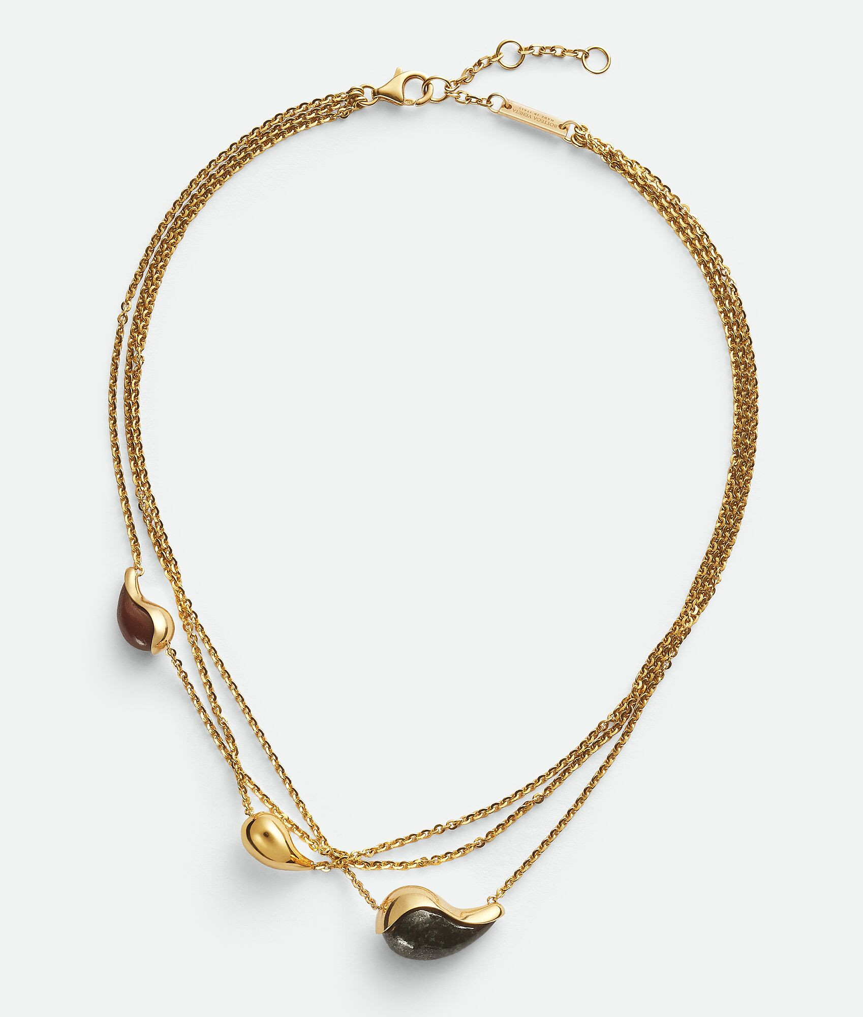 Drop Marmor Halskette für Damen in Wood green marble | Bottega Veneta DE | Bottega Veneta