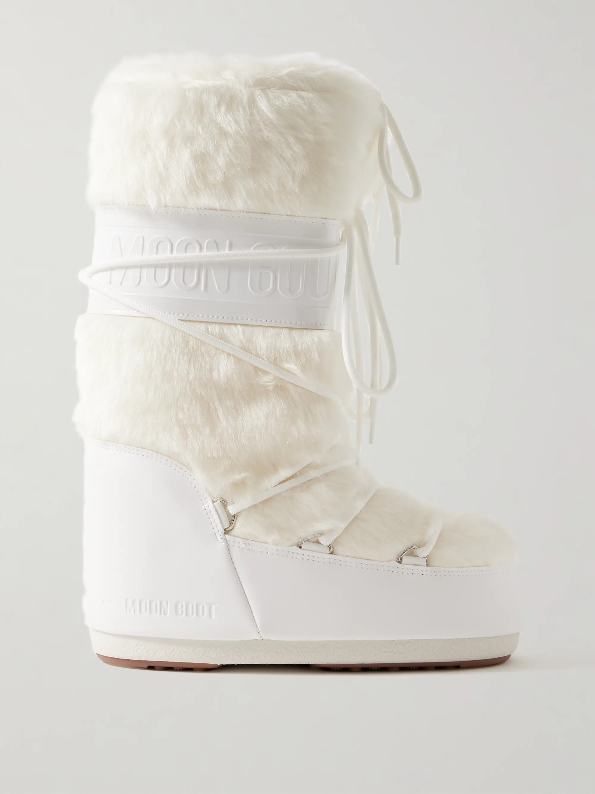 Icon faux fur and faux leather snow boots | NET-A-PORTER (US)