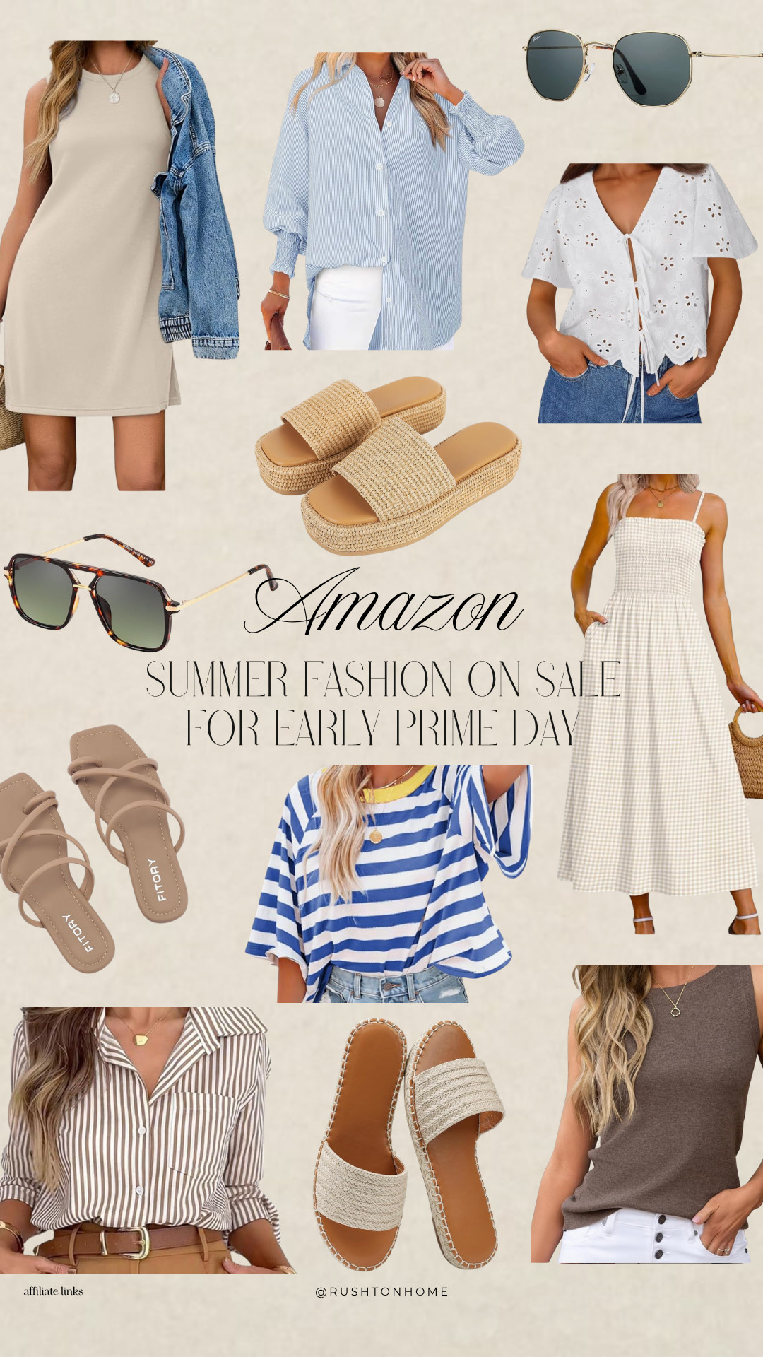 Amazon Summer Fashion on Sale:
amazon summer fashion, amazon fashion finds, summer outfit ideas, affordable summer style, casual summer outfits, neutral summer wardrobe, amazon dresses for women, striped button down shirt, eyelet blouse outfit, gingham maxi dress, raffia sandals, summer sandals, oversized striped shirt, tank dress outfit, vacation outfits women, amazon sunglasses, capsule wardrobe essentials, summer fashion deals, amazon prime day fashion 

 #LTKootd #LTKSaleAlert #LTKBeauty