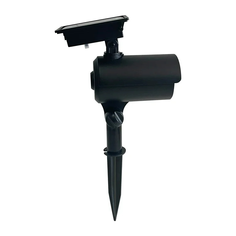 (2 pack) Mainstays Solar Powered Black LED Landscape Spot Light, 60 Lumens | Walmart (US)