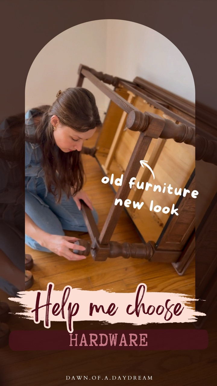 Which hardware should I choose?? 👀

For a closer look at the options head to stories! 

#furniturerefinishing #hardware #diyfurnituremakeover
