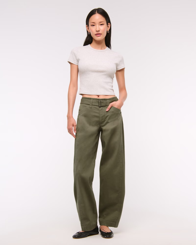 Belted Barrel Pant | Abercrombie & Fitch (US)