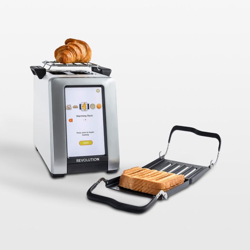 Revolution InstaGLO R270 White 2-Slice Smart Toaster with Bonus Toastie Press + Reviews | Crate &... | Crate & Barrel