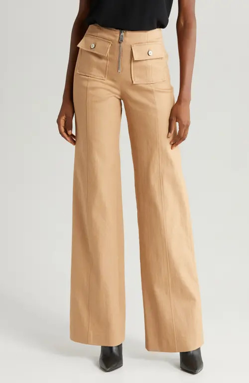 Cinq à Sept Azure Wide Leg Pants in Sahara at Nordstrom, Size 12 | Nordstrom