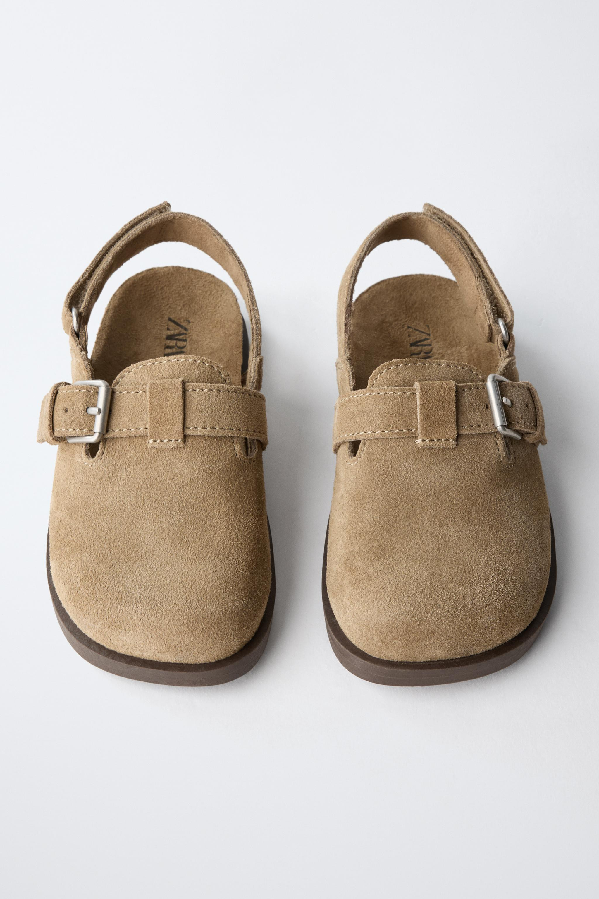 SPLIT LEATHER CLOGS | Zara US