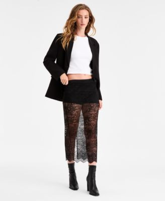 Women's Sheer Lace Midi Skirt, Macy's Exclusive | Macy's