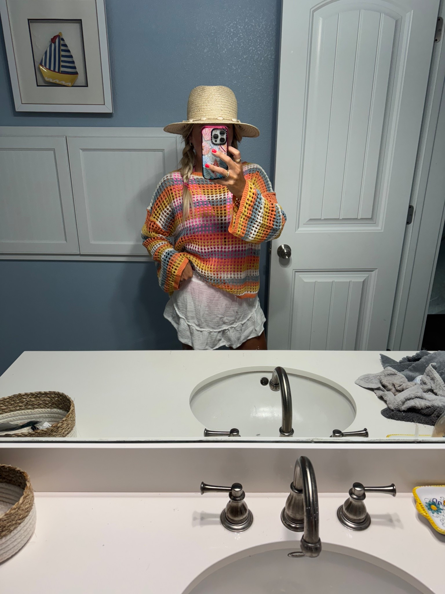 Beach outfit 
Cover up small
Swimsuit small
Croc sandals tts
Lack of color hat

#LTKSummerEdit #LTKFindsUnder100 #LTKSwim