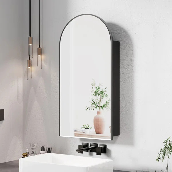 Surface Mount Frameless Arched 1 Door Medicine Cabinet | Wayfair North America