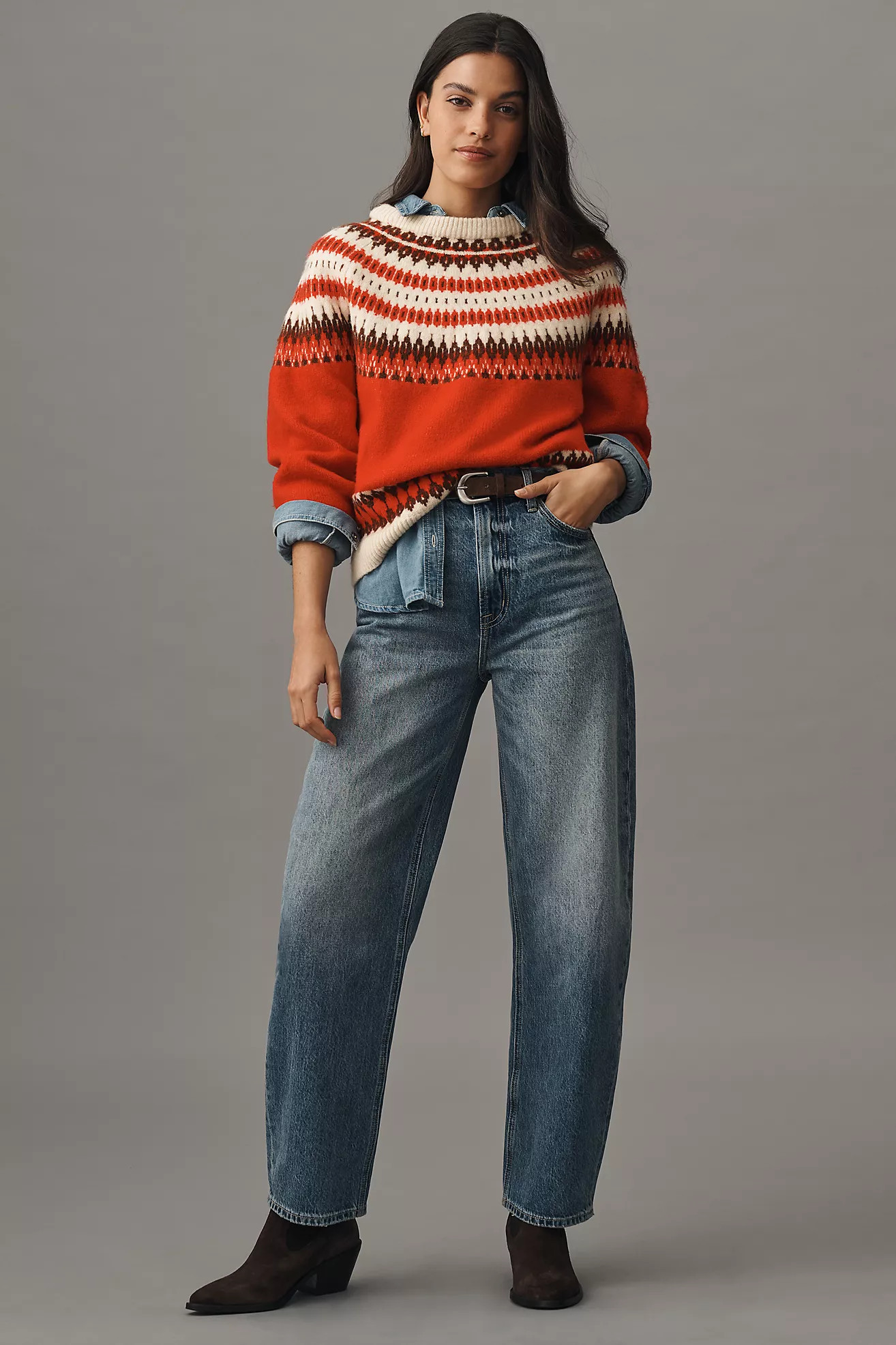 Pistola Wes High-Rise Barrel-Leg Jeans | Anthropologie (US)