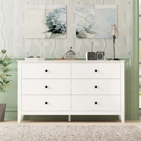 6 Drawer 55.1'' W Double Dresser | Wayfair North America