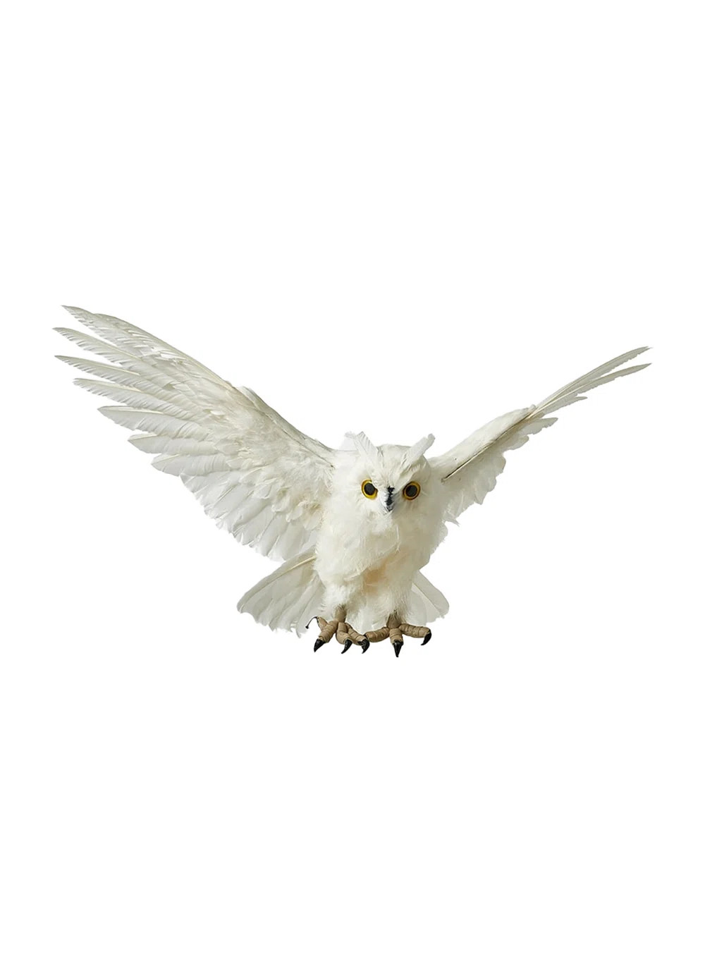 The Holiday Aisle® Feathered Artificial White Flying Owl, Realistic Bird Decoration For Christmas, Halloween, Holiday Ornament, Harry Potter-Themed Ev | Wayfair North America